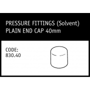 Marley Solvent Plain End Cap 40mm - 830.40